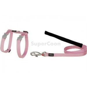 Red Dingo Cat Harness And Lead - Pink